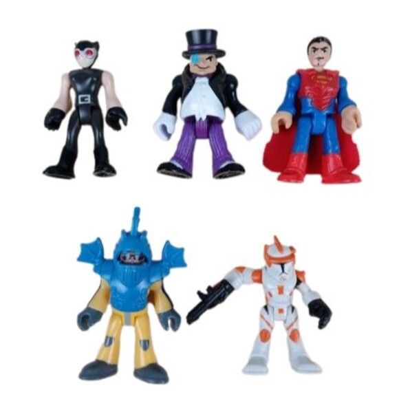 Fisher Price Imaginext Figure Batman Lot DC Star Wars Superman Penguin Cat - Picture 1 of 3